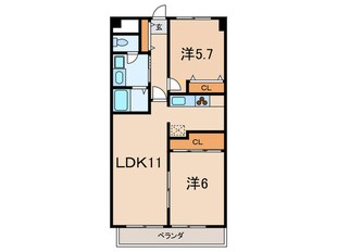 グレースコート直井の物件間取画像